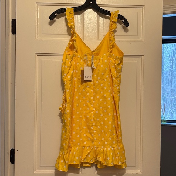 BNWT Fate yellow polka dot mini dress - Picture 6 of 6